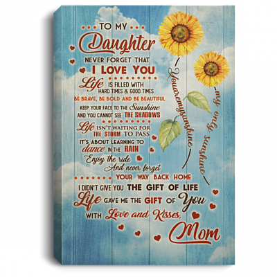 To My Daughter Never Forget That I Love You Life Is Filled With Hard Times Framed Canvas - Unframed Poster
