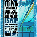 I Don't Swim-To-Win Competitions Fleece Blanket - Premium Sherpa Blanket - Woven Blanket