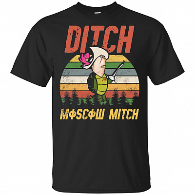 Ditch MosCow Mitch Must Go Mc Connell Anti republican T-shirt Soviet style republicans V-neck Tee Shirt