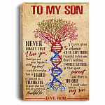 To My Son Never Forget That I Love You Framed Canvas Prints - Unframed Poster - Home Decor Wall Art