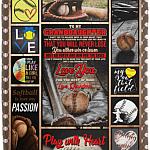 Softball Granddaughter I Want You To Believe Deep In Your Heart Fleece Blanket - Premium Sherpa Blanket