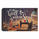 Well With My Soul Sewing Framed Canvas Prints - Unframed Poster - Home Decor Wall Art