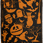 Horror Ghost Pumpkin Bats Haunted Print Festival Fleece Blanket - Premium Sherpa Blanket