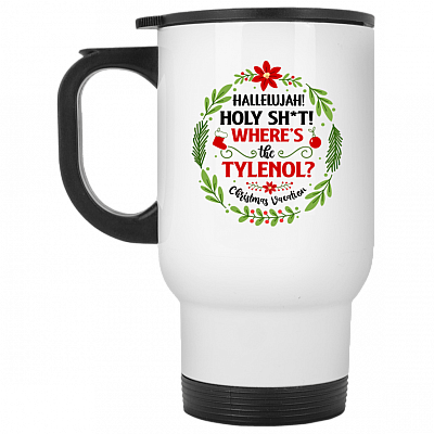 14 oz. White Travel Mug