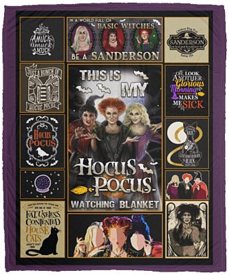 This Is My Three Witches Halloween Hocus Watching Fleece Blanket - Sherpa Blanket-Woven Blanket