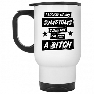 14 oz. White Travel Mug