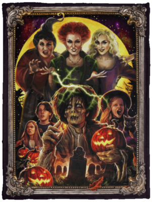 Hocus Pocus Three Witches Fleece Blanket - Premium Sherpa Blanket