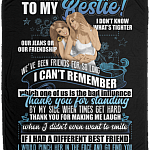 To My Bestie I Don't Know What's Tighter Our Jeans Fleece Blanket - Premium Sherpa Blanket - Woven Blanket