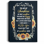 You Are My Sunshine My Only Sunshine Portrait Gallery Wrapped Framed Canvas Prints - Unframed Poster - Home Decor Wall Art
