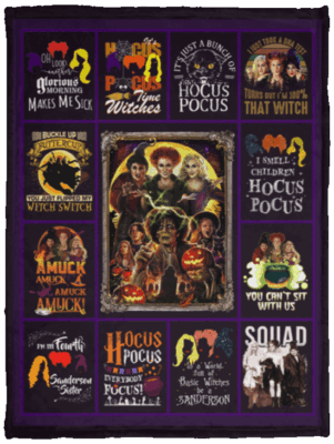 Hocus Pocus Three Witches Halloween 26th Anniversary Fleece Blanket - Premium Sherpa Blanket