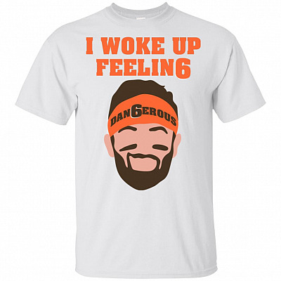 I Woke Up Feelin Dangerous Bake Shake Funny Football T-Shirt - Cleveland Baker V-Neck