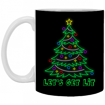 Let's Get Lit Christmas Gift Mug - Beer Stein- Water Bottle