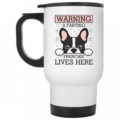 14 oz. White Travel Mug