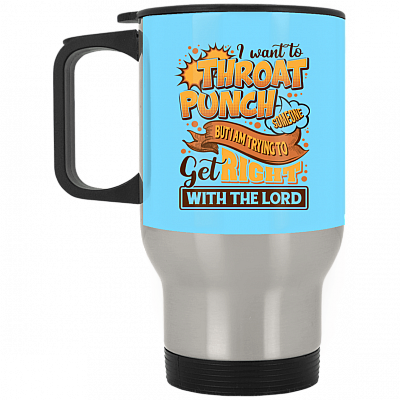 14 oz. Silver Travel Mug