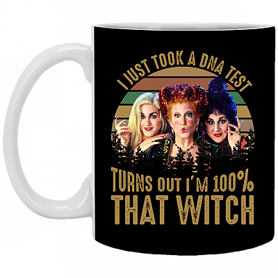 I Just Took a D N A Test Turns Out I'm 100% That Witch Hocus Ceramic Coffee Mug - Beer Stein -Water Bottle