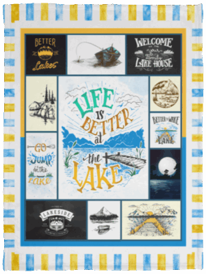 Beautiful Life Is Better The Lake Fleece Blanket - Cute Life At The Lake Premium Sherpa Blanket Woven Blanket