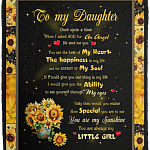 To My Daughter Once Upon The Time When I Asked God For An Angel Fleece Blanket-Premium Sherpa-Woven Blanket