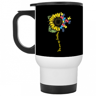 14 oz. White Travel Mug