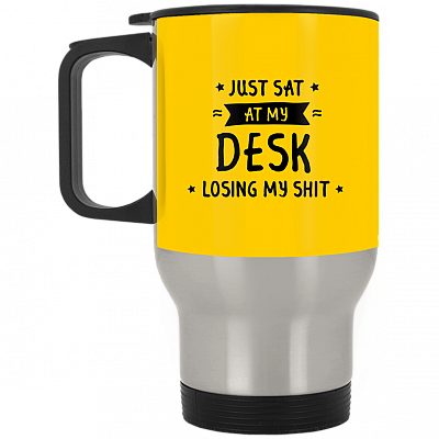 14 oz. Silver Travel Mug