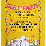 Friend-ship Isn't About Who You've Known the Longest Fleece Blanket - Premium Sherpa Blanket