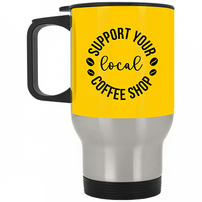 14 oz. Silver Travel Mug