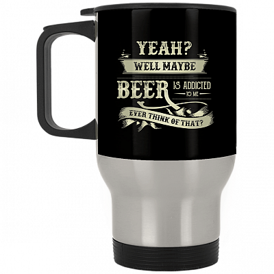 14 oz. Silver Travel Mug