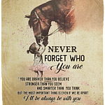 Never Forget Who You Are You Are Braver Fleece Blanket - Premium Sherpa Blanket - Woven Blanket