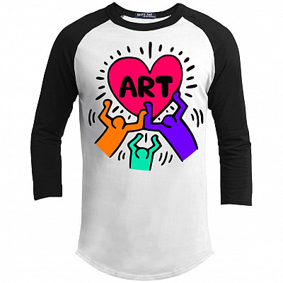I Love Art 3/4 Raglan Jersey - Long Sleeve Shirt - Baseball Tee