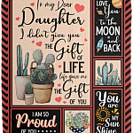 To My Dear Daughter I Didn't Give You the Gift Fleece Blanket - Premium Sherpa Blanket - Woven Blanket