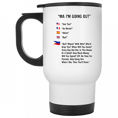 14 oz. White Travel Mug
