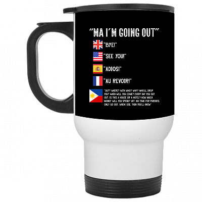 14 oz. White Travel Mug