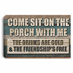 Come Sit On The Porch with Me Gallery Wrapped Framed Canvas Prints - Unframed Poster - Home Decor Wall Art