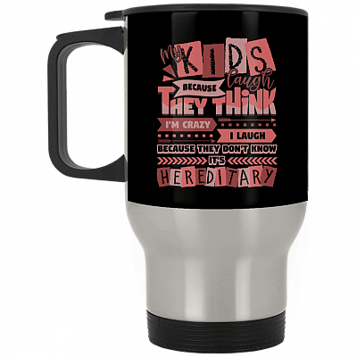 14 oz. Silver Travel Mug