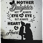 Mother and Daughter Not Always Eye to Eye Fleece Blanket - Premium Sherpa Blanket - Woven Blanket