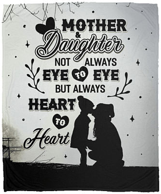 Mother and Daughter Not Always Eye to Eye Fleece Blanket - Premium Sherpa Blanket - Woven Blanket