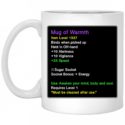 Mug of Warmth Item Level 1337 Gamer Coffee Mug