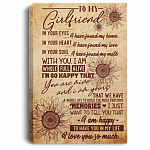 To My Girlfriend In Your Eyes I Have Found My Home I Love You So Much Framed Canvas Prints - Unframed Poster