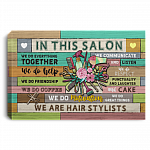 In This Salon We Do Everything Together Gallery Wrapped Framed Canvas Prints - Unframed Poster