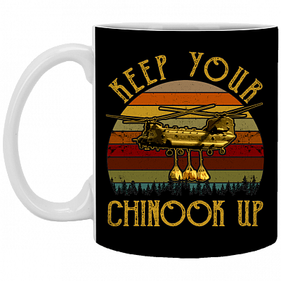 Keep Your Chi-nook Up Ceramic Coffee Mug - Beer Stein -Water Bottle - Color Changing Mug