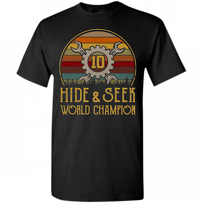 Funny Mechanic 10mm Sockets Hide And Seek World Champion Vintage T-Shirt