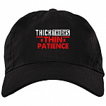 Thick Thighs Thin Patience Twill Cap - High-Profile Snapback Hat - Trucker Hat