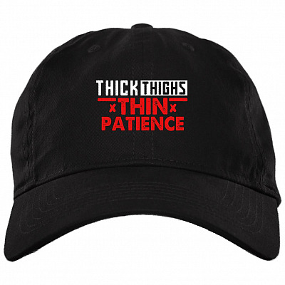 Thick Thighs Thin Patience Twill Cap - High-Profile Snapback Hat - Trucker Hat