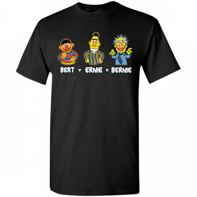 Funny Bert Ernie Bernie For President 2020 Political T-Shirt