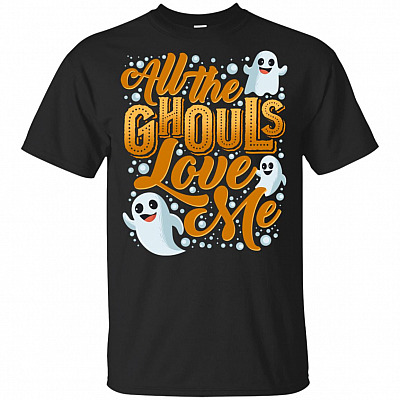 Funny All The Ghouls Love Me Youth T-Shirt - Cute Halloween Shirt
