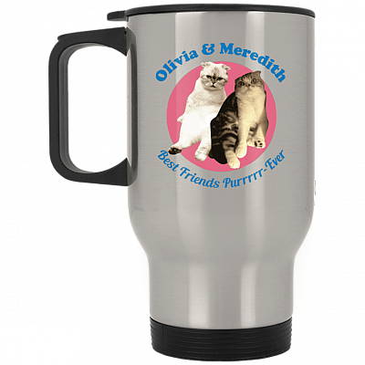 14 oz. Silver Travel Mug