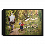 There's Nothing Like A Grandchild To Put A Smile Gallery Wrapped Framed Canvas Prints - Unframed Poster
