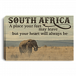 South Africa A Place Your Feet May Leave Gallery Wrapped Framed Canvas Prints - Unframed Poster