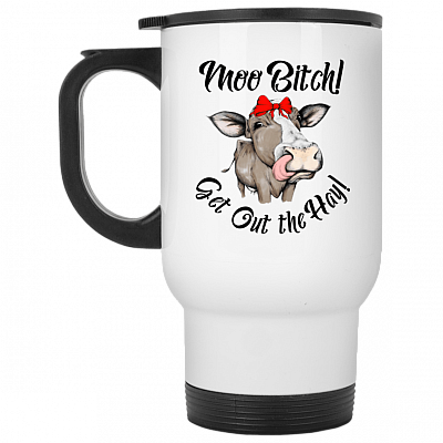 14 oz. White Travel Mug