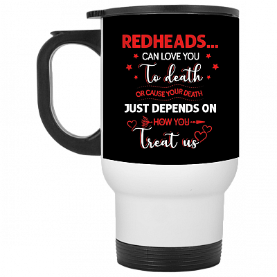 14 oz. White Travel Mug