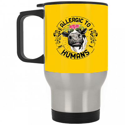 14 oz. Silver Travel Mug